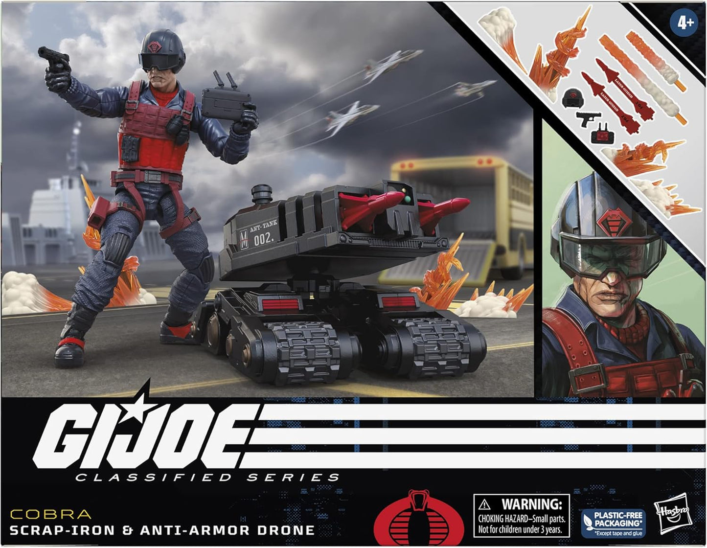Scrap Iron & Anti Iron Drone Pack Figura de Accion Gi Joe 74 Classified Series 17 cm