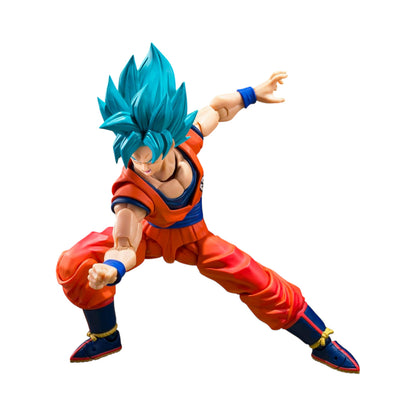 Goku Super Saiyan God Blue Power Trascending Limits Super Saiyan Figura De Acción Dragon Ball Super SH Figuarts Bandai 15 Cm