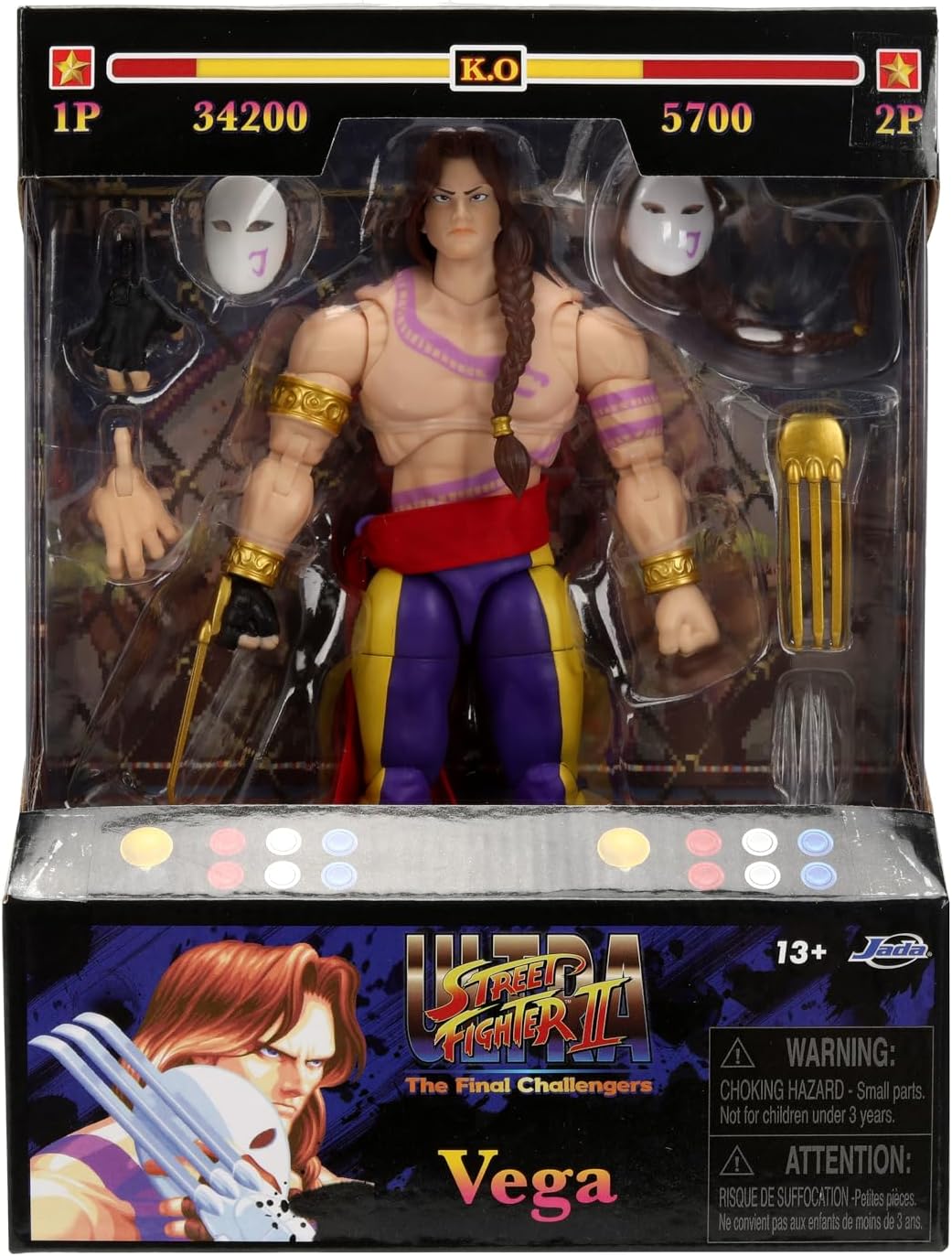 Vega Figura de Accion Street Fighter 2 Jada Toys 16 Cm