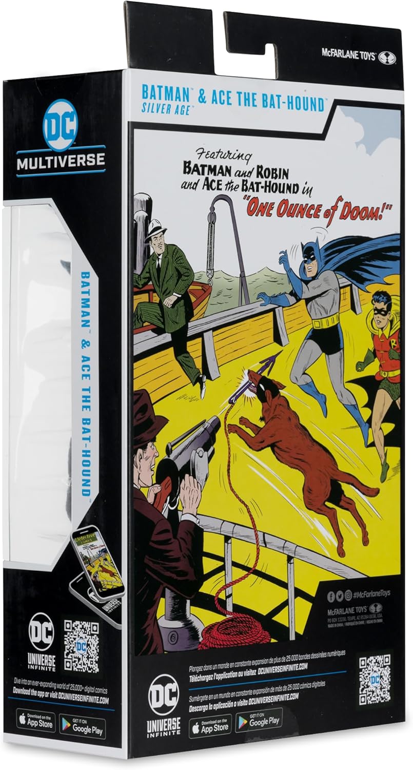 Batman & Ace The Bat Hound Figura De Acción Batman Silver Age Dc Mcfarlane Toys 18 Cm