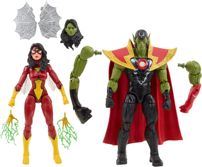Skrull Queen & Super Skrull Pack Figura De Acción Avengers Beyond Earth´s Mightiest Marvel Legends Hasbro 16 Cm