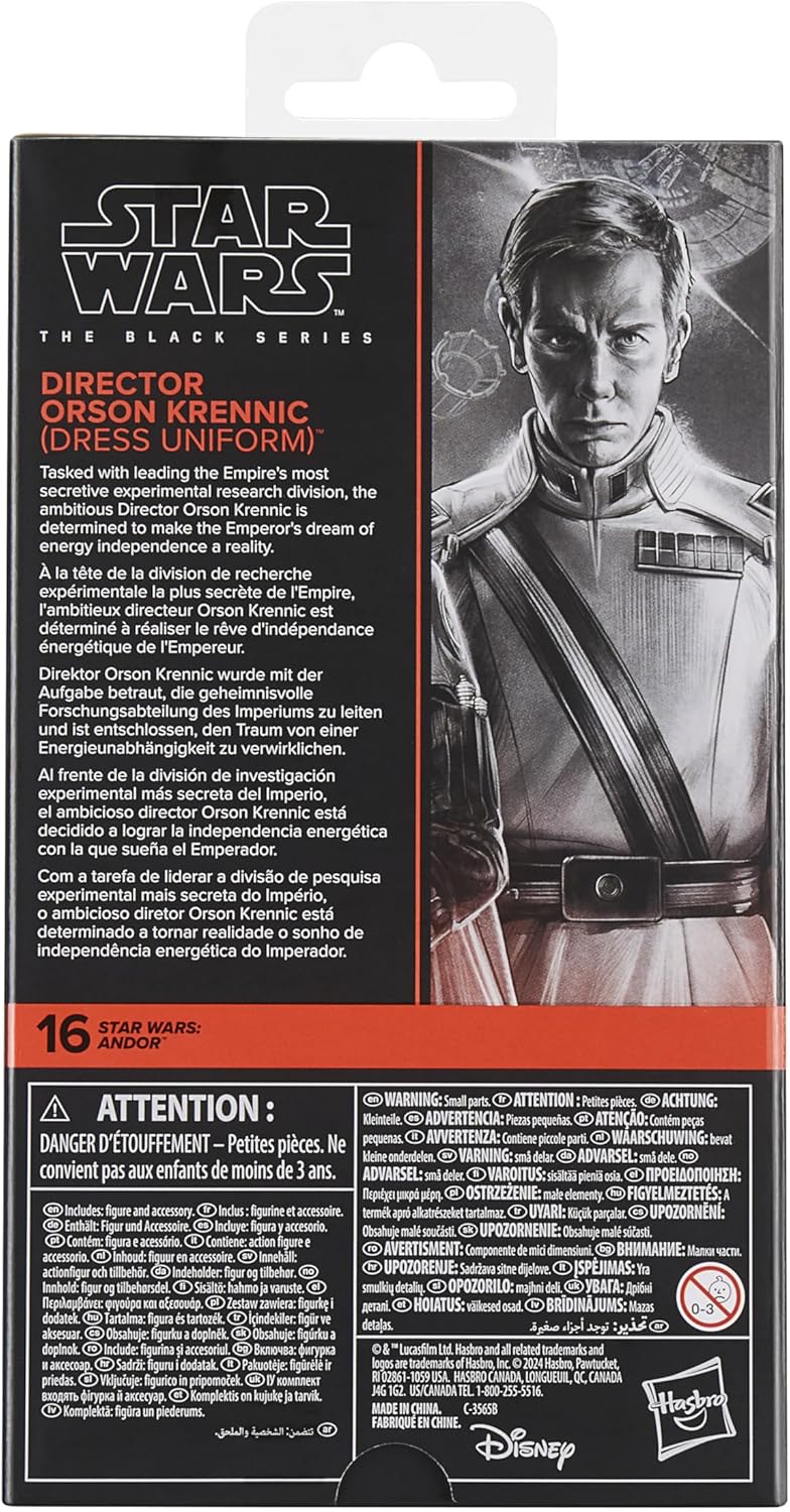 Director Orson Krennic Figura De Acción Andor Star Wars Black Series 16cm