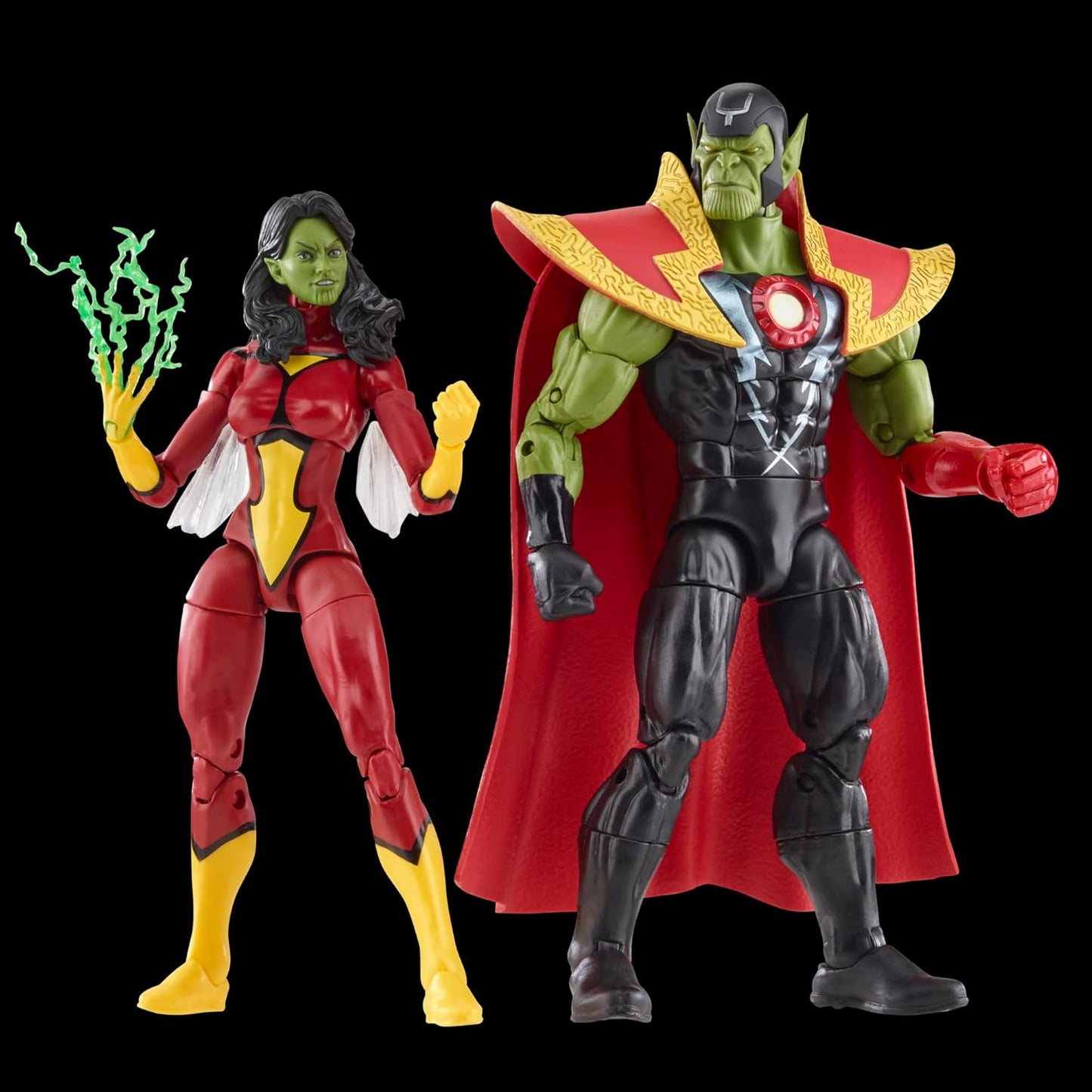 Skrull Queen & Super Skrull Pack Figura De Acción Avengers Beyond Earth´s Mightiest Marvel Legends Hasbro 16 Cm