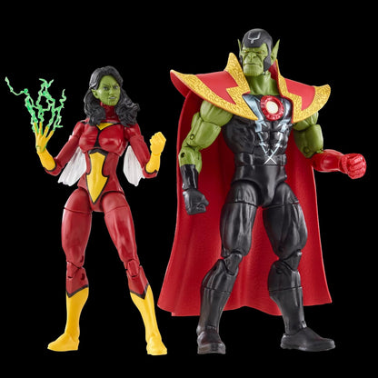 Skrull Queen & Super Skrull Pack Figura De Acción Avengers Beyond Earth´s Mightiest Marvel Legends Hasbro 16 Cm