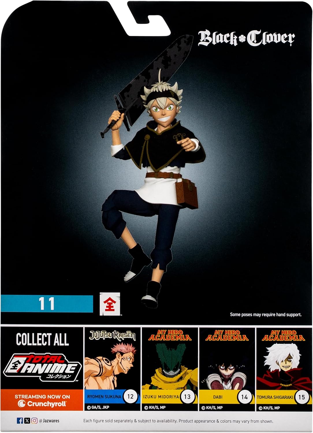 Asta Figura de Acción Black Clover Total Anime Jazwares 15cm