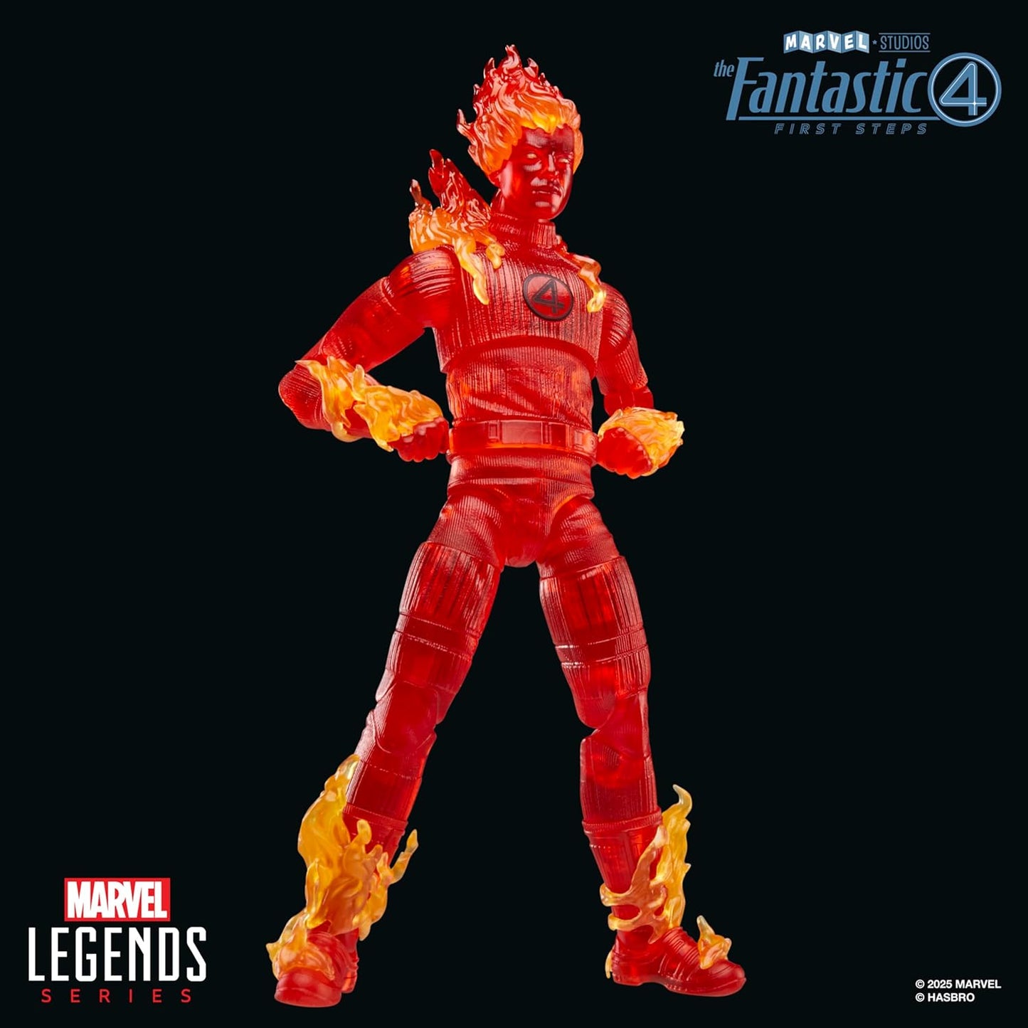 Human Torch Figura De Acción Fantastic 4 First Steps Marvel Legends Hasbro 16 Cm