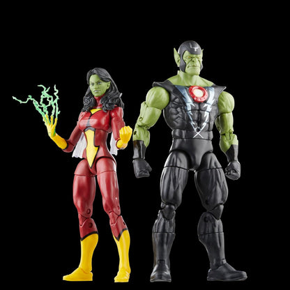 Skrull Queen & Super Skrull Pack Figura De Acción Avengers Beyond Earth´s Mightiest Marvel Legends Hasbro 16 Cm