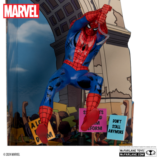Spiderman Figura Estatua Marvel Comics #68 McFarlane Toys Gold Label Exclusive 18cm