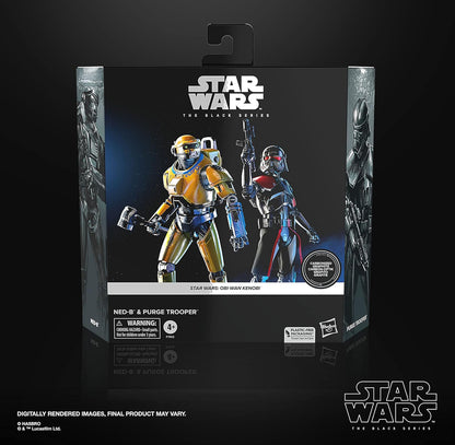 Ned B & Purge Trooper 2 Pack Figuras de Acción Carbonized Star Wars Obi Wan Kenobi Black Series 17 Cm