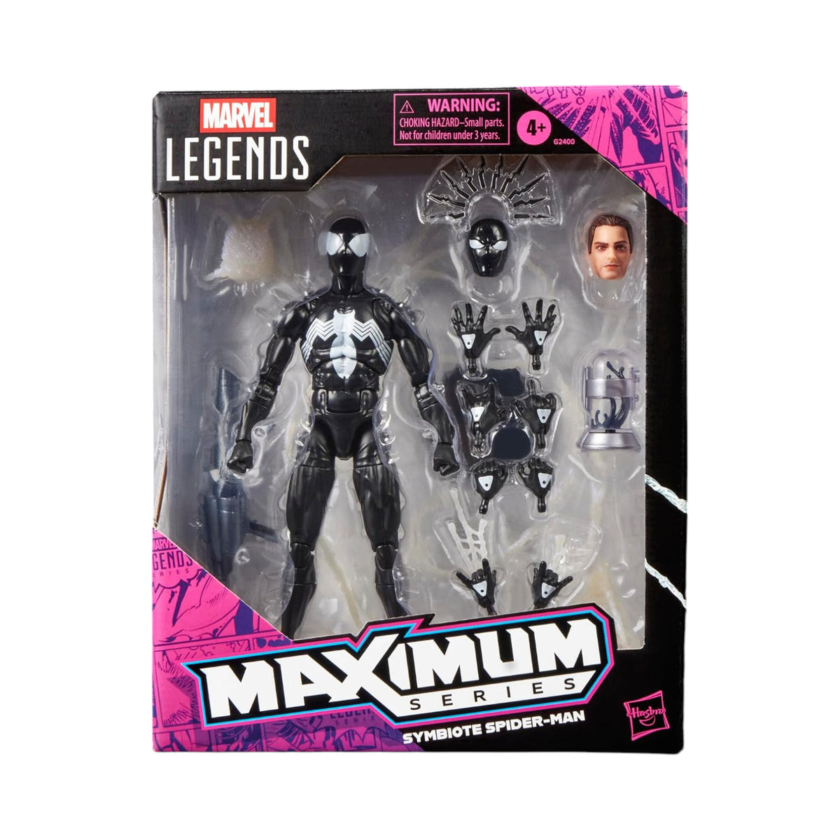 Symbiote Spiderman Figura de Acción Maximum Series Marvel Legends 16 Cm