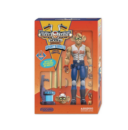 Throttle Home Rum Figura de Acción Motorratones Biker Mice from Mars Sports Bro´s Nacelle 18 Cm