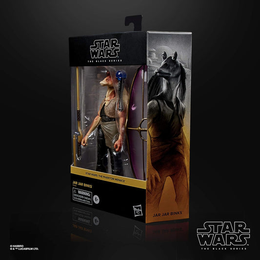 Jar Jar Binks Figura De Acción Star Wars The Phantom Menace The Black Series Hasbro 17 Cm