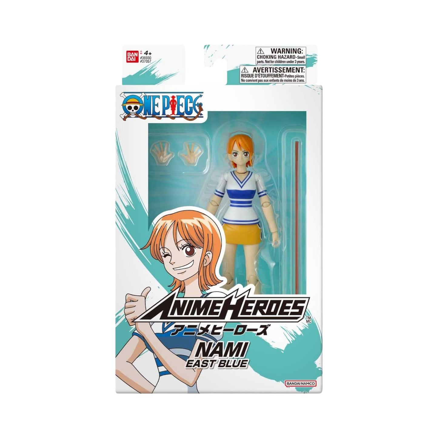 Nami East Blue Figura Acción One Piece Anime Heroes Bandai 16 Cm