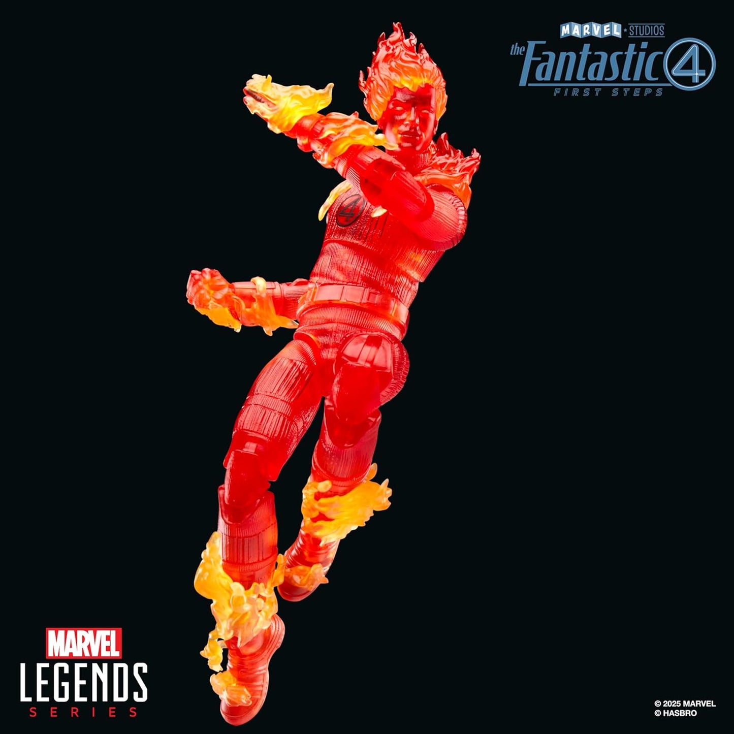 Human Torch Figura De Acción Fantastic 4 First Steps Marvel Legends Hasbro 16 Cm