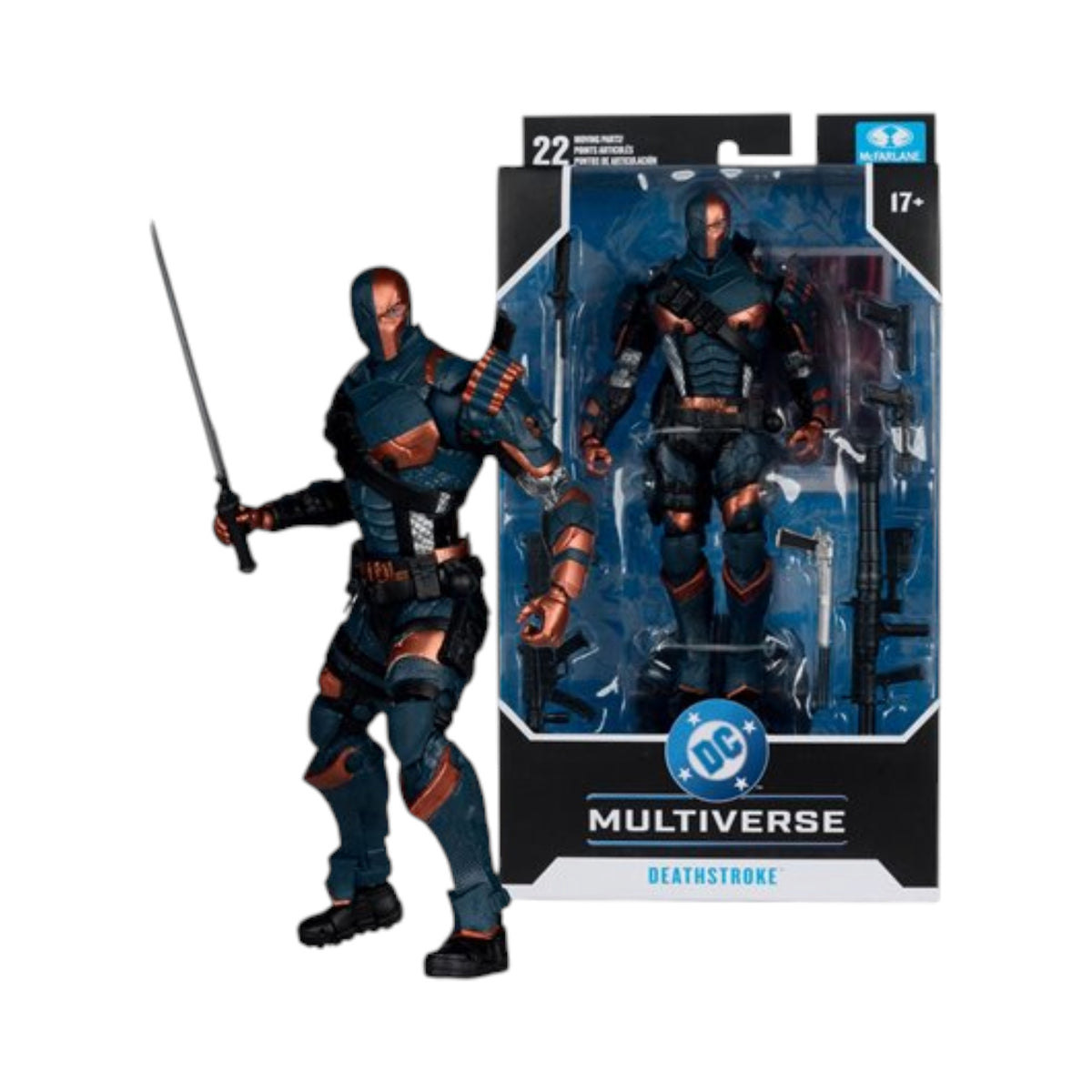 Deathstroke Figura De Acción Batman Arkham Origins Dc Multiverse Mcfarlane Toys 18 cm