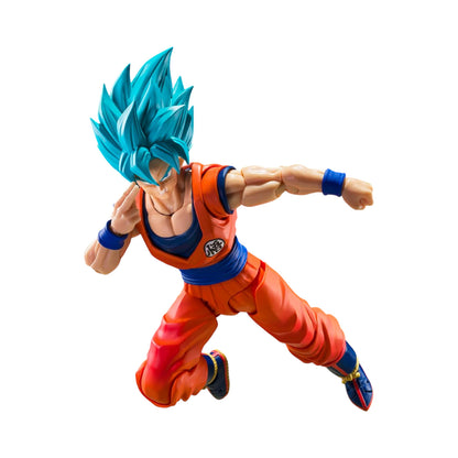 Goku Super Saiyan God Blue Power Trascending Limits Super Saiyan Figura De Acción Dragon Ball Super SH Figuarts Bandai 15 Cm