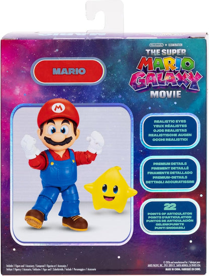 Super Mario Bros Figura de Acción Super Mario Galaxy Movie Nintendo Jakks Pacific 13 cm