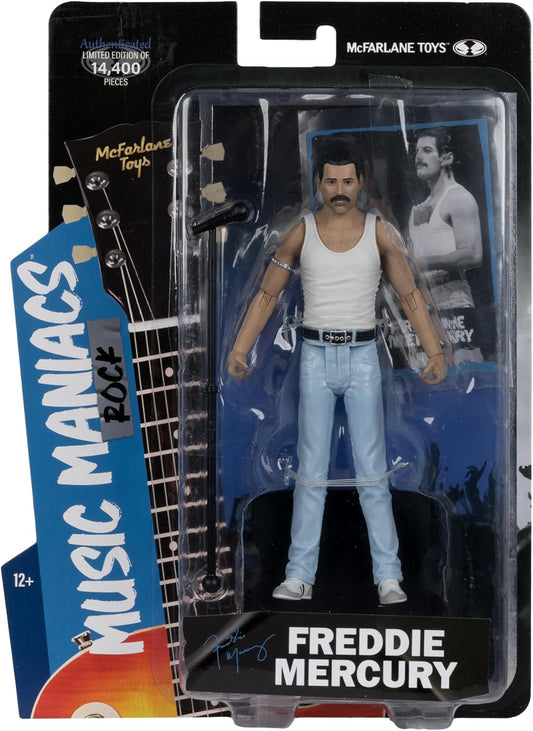 Freddie Mercury Figura de Acción Queen Music Maniacs Metal Mcfarlane Toys 16 Cm