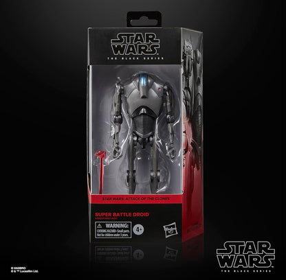 Super Battle Droid Figura De Acción Star Wars Attack Of The Clones Black Series Hasbro 17 cm