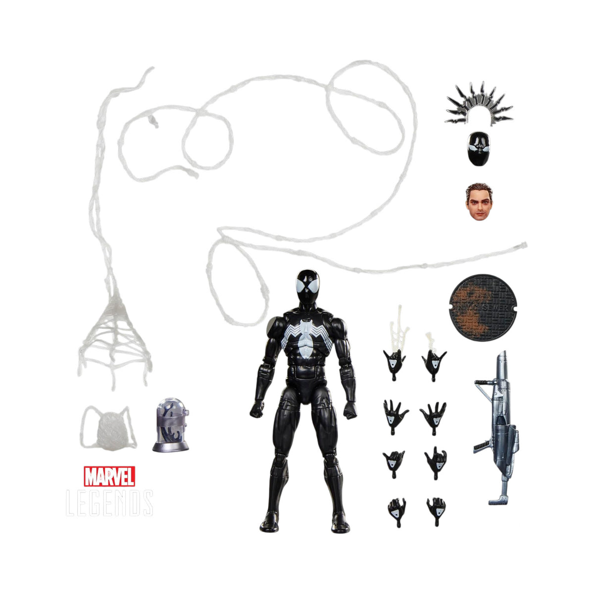 Symbiote Spiderman Figura de Acción Maximum Series Marvel Legends 16 Cm