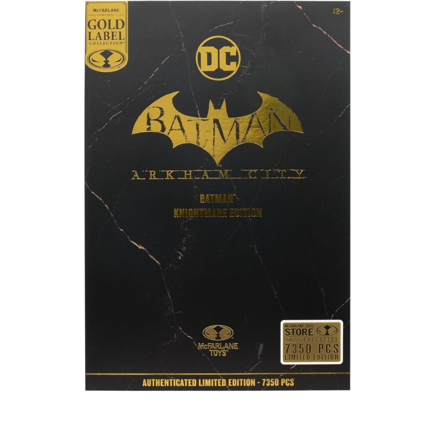 Batman Knightmare Edition Gold Label Figura de Acción Batman Arkham City Dc Mcfarlane Toys 18 Cm
