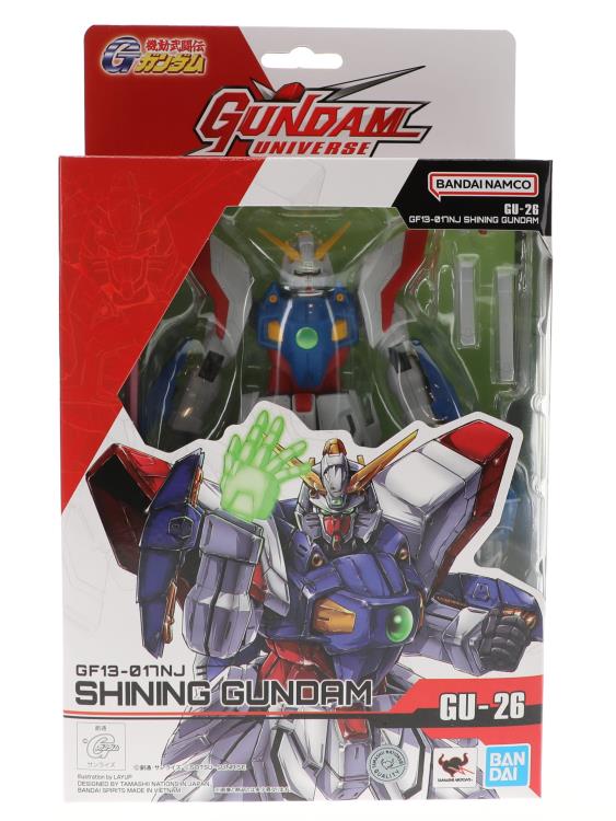 Shining Gundam GF13-017NJ Figura de Accion GU 26 Gundam Universe Bandai 16cm
