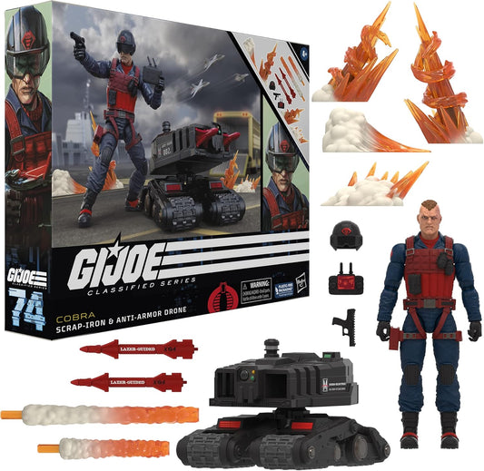 Scrap Iron & Anti Iron Drone Pack Figura de Accion Gi Joe 74 Classified Series 17 cm