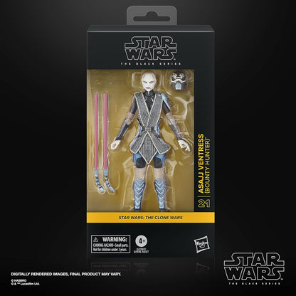 Asajj Ventress Bounty Hunter Figura de Acción Clone Wars Star Wars Black Series 15 cm