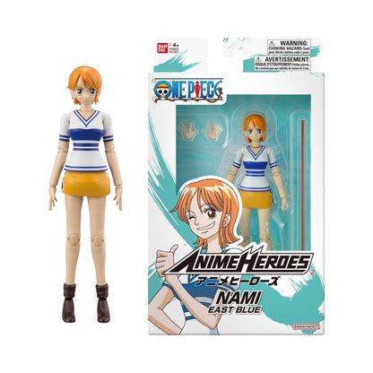 Nami East Blue Figura Acción One Piece Anime Heroes Bandai 16 Cm