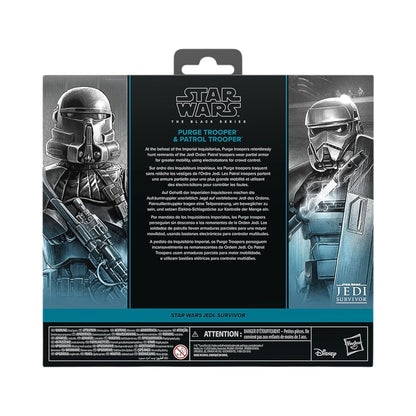 Purge Trooper & Patrol Trooper 2 Pack Figuras de Acción Star Wars Jedi Survivor Black Series 16 Cm