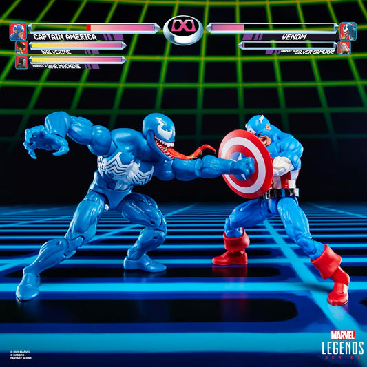 Capitan America Vs Venom 2 Pack Figuras Gamerverse Marvel Legends 16cm