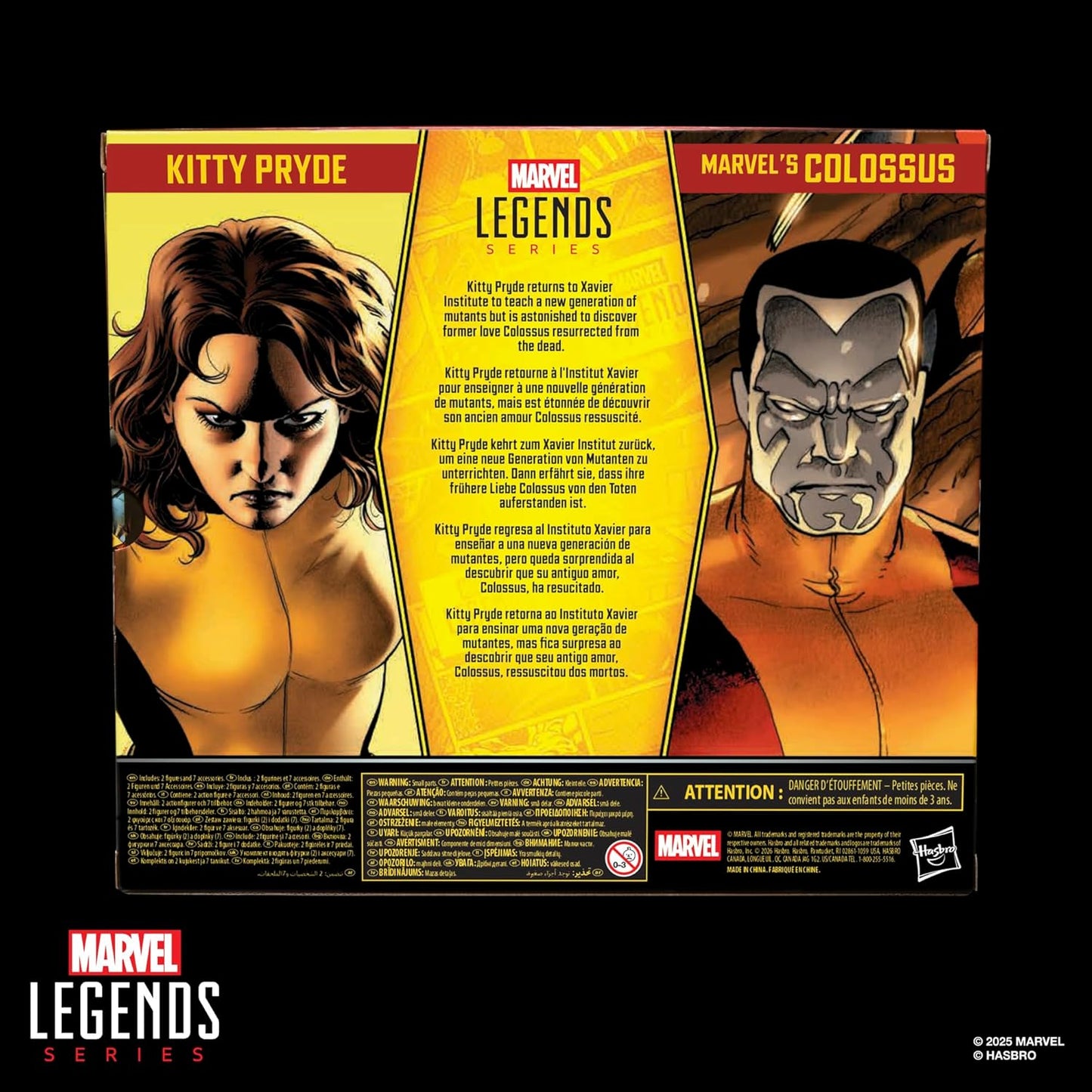 Kitty Pryde & Colossus Pack Figura de Acción X Men Astonishing Marvel Legends Retro Hasbro 15 & 21 Cm