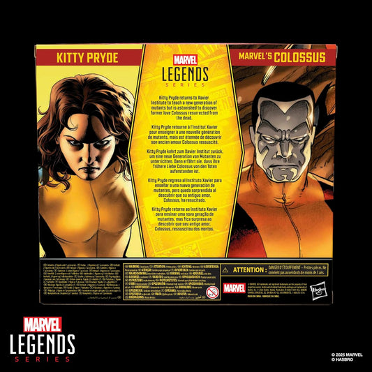 Kitty Pride & Colossus Pack Figura de Acción X Men Astonishing Marvel Legends Retro Hasbro 15 & 21 Cm