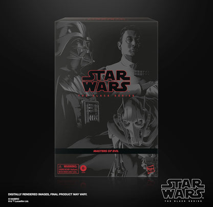 3 Pack Darth Vader & Gr Grievous & Grand Admiral Thrawn Figuras Star Wars Masters Of Evil Black Series 1/12