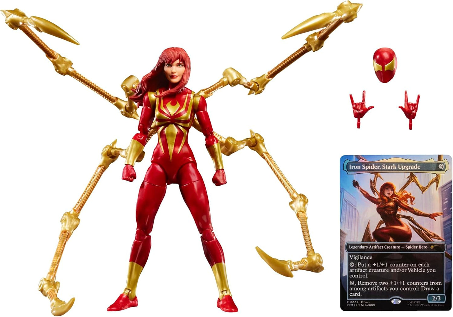 Iron Spider Mary Jane Figura De Acción Spider Man Magic The Gathering Marvel Legends 16 Cm