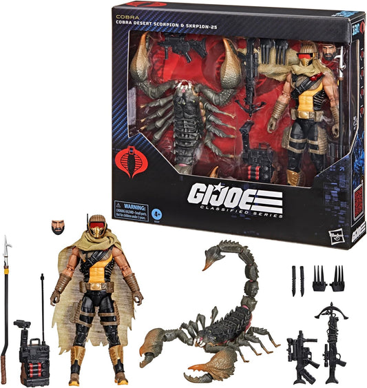 Cobra Desert Scorpion & Skrpion-25 Pack Figura de Accion Cobra Gi Joe 180 Classified Series 17 cm