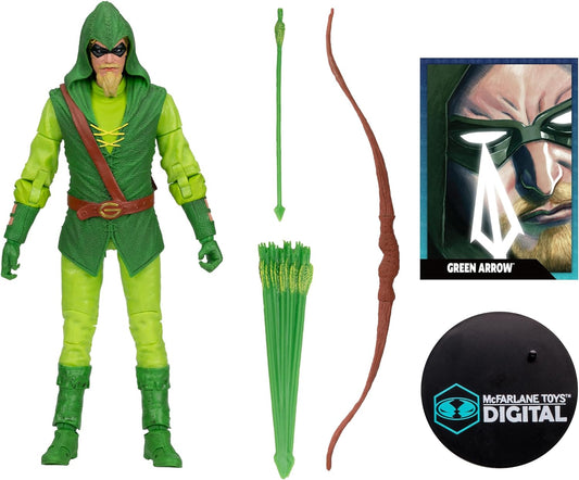 Green Arrow / Flecha Verde Figura De Acción Longbow Hunter Justice League Classic Dc Multiverse Mcfarlane Toys 18 cm