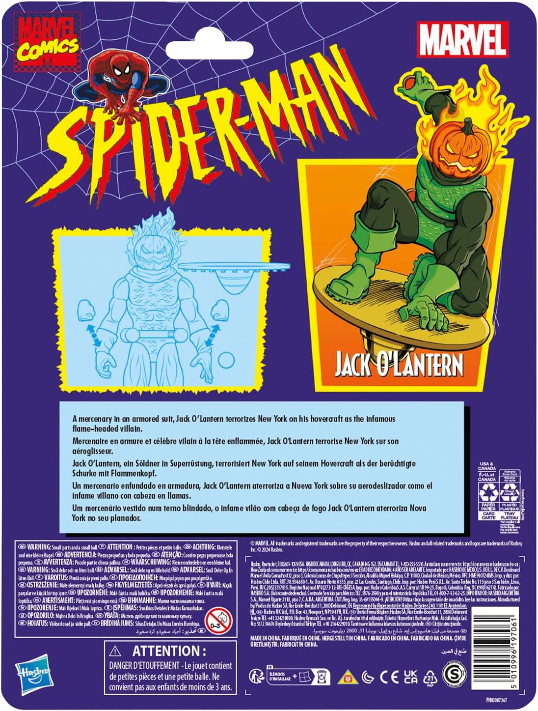 Jack O´Lantern Figura De Acción Spiderman Comics Classic Marvel Legends Hasbro 16 Cm