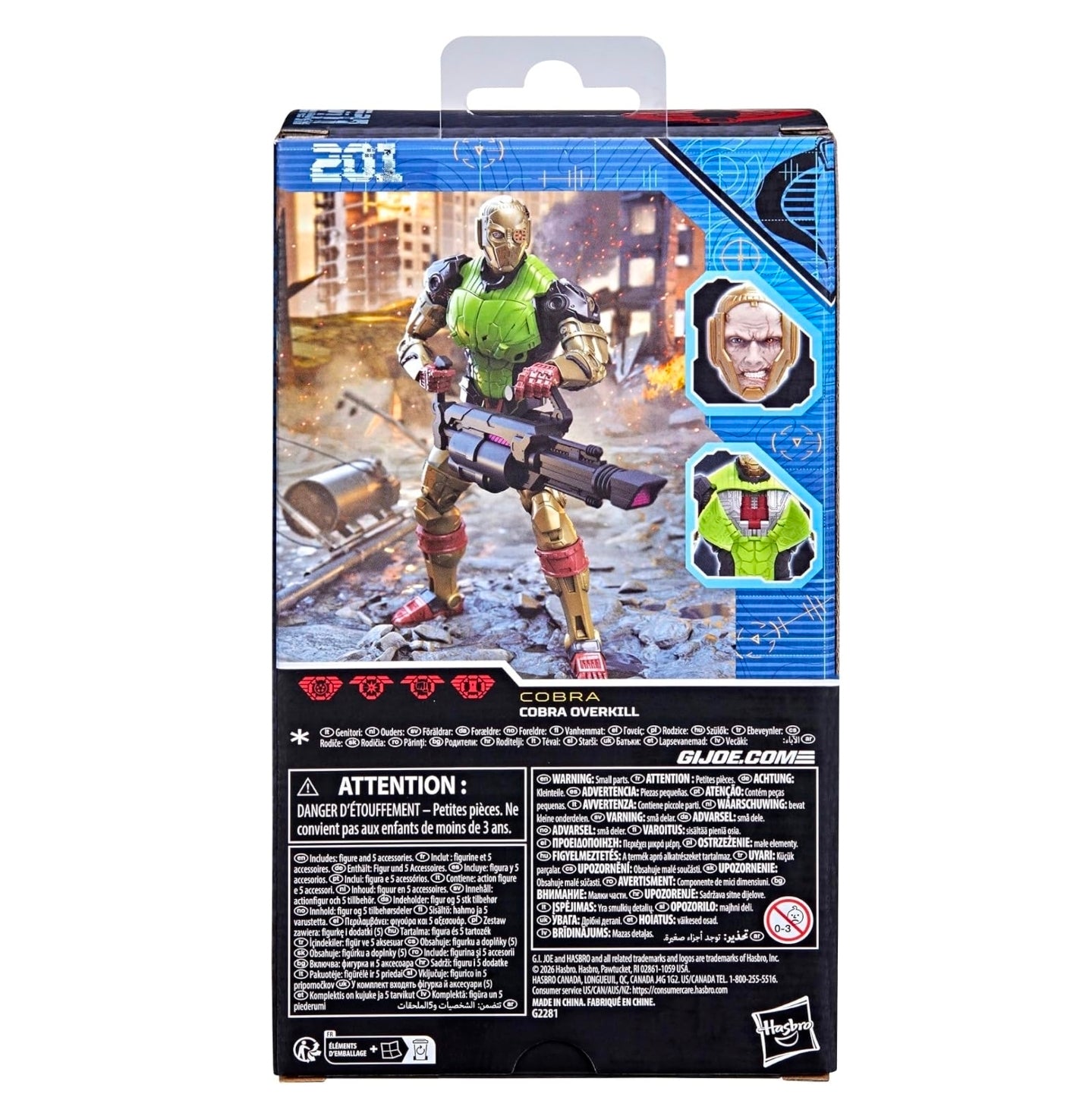 Cobra Overkill Figura de Accion Gi Joe 201 Classified Series 17 Cm