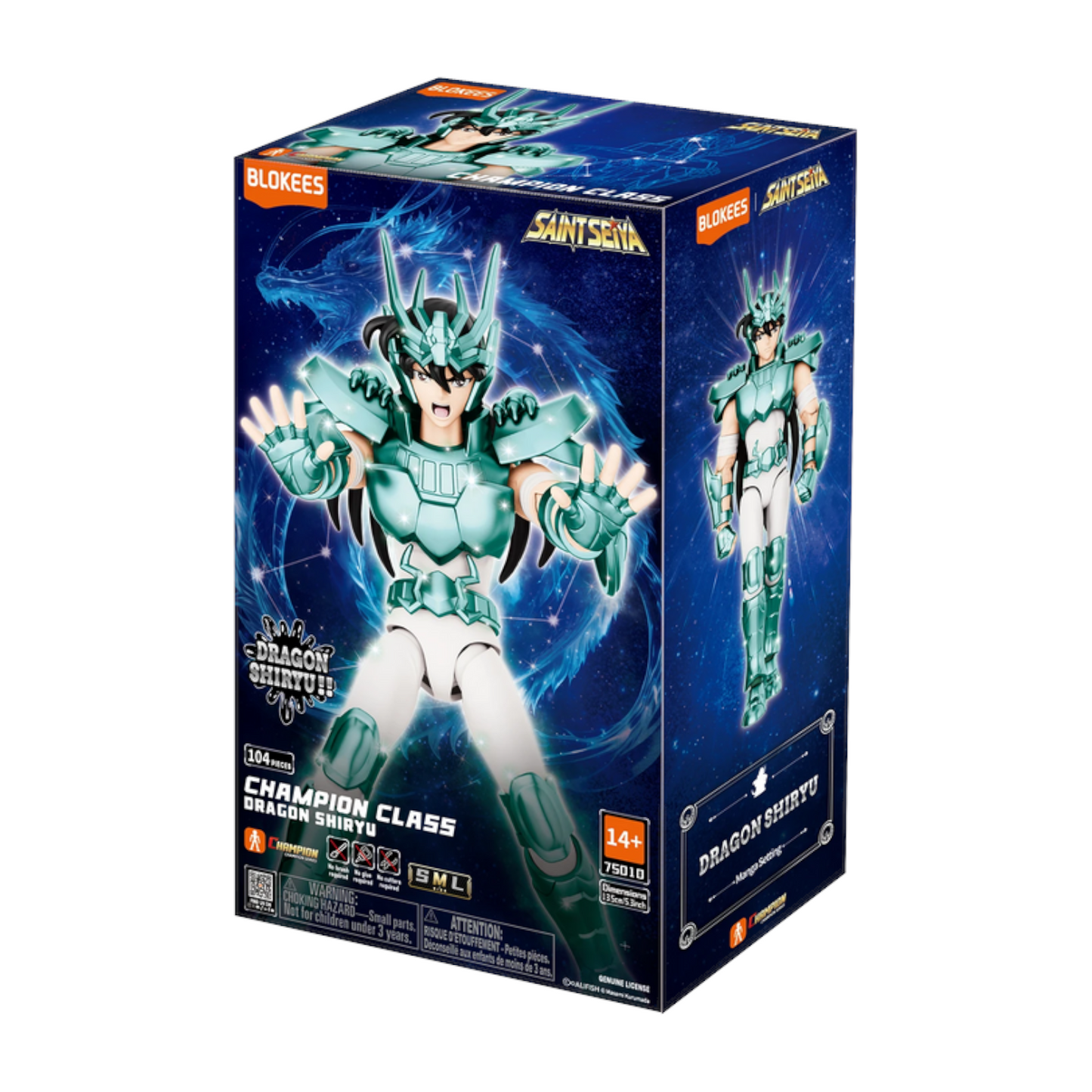 Dragon Shiryu Figura de Accion Model Kit Champion Class Saint Seiya Blokees 15 Cm