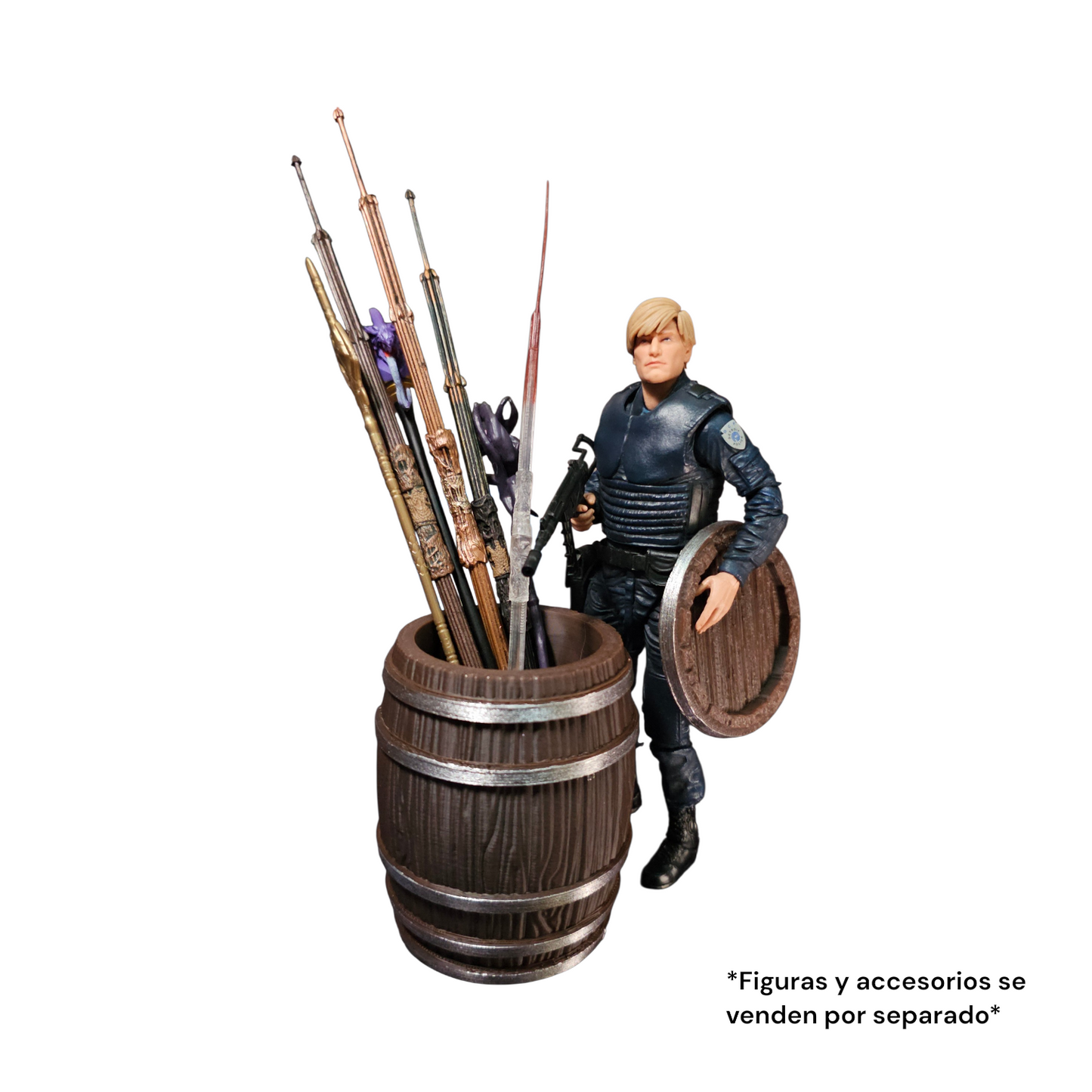 Barril con tapa para figuras de acción DC, Marvel, Star Wars, Jada Toys 8.5 Cm