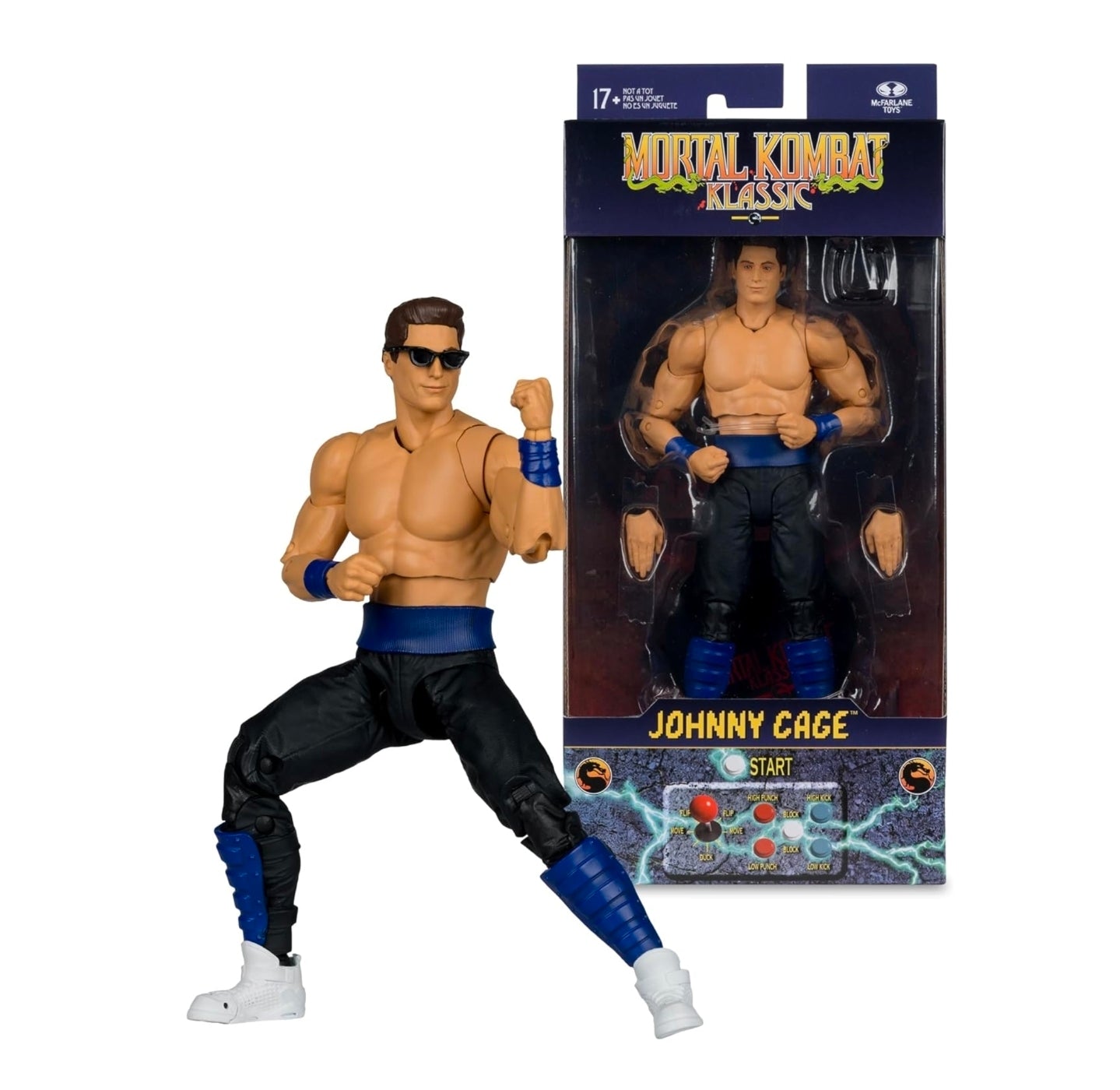 Johnny Cage Figura De Accion Mortal Kombat Klassic Mcfarlane Toys 17 Cm