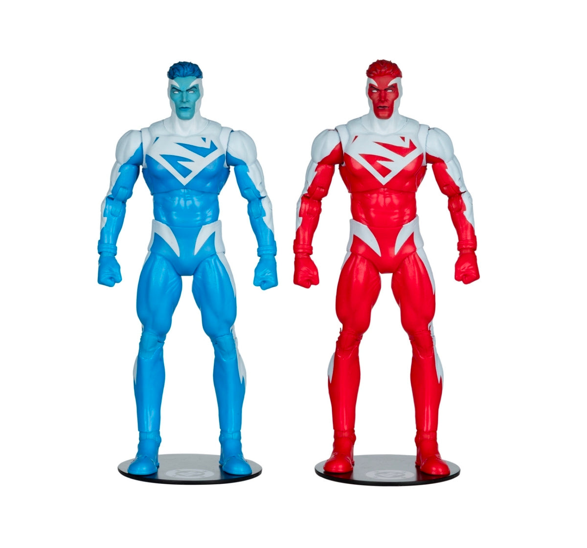 Superman Blue & Superman Red Pack Figuras de Acción Dc Multiverse Mcfarlane Gold Label 18 cm