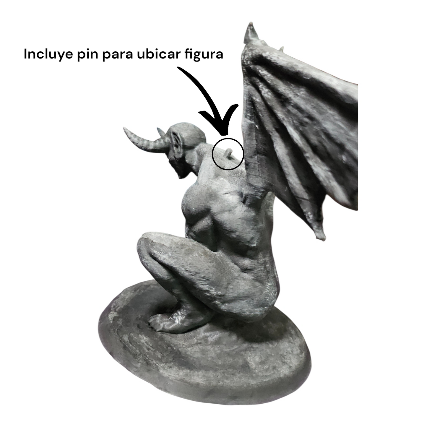 Gargola Grande Para Figuras de Acción 1/12 y 1/10 Estilo Piedra 21.5 Cm