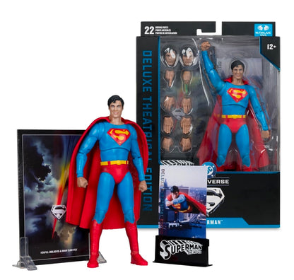 Superman Figura de Accion Christopher Reeve 1978 Mcfarlane Toys Deluxe Theatrical Edition 18 Cm