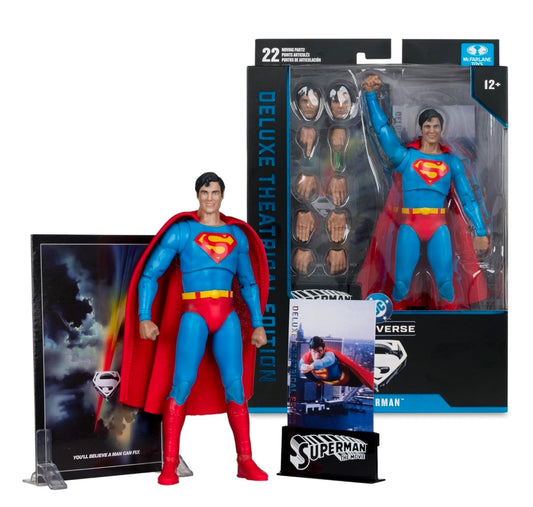 Superman Figura de Accion Christopher Reeve 1978 Mcfarlane Toys Deluxe Theatrical Edition 18 Cm