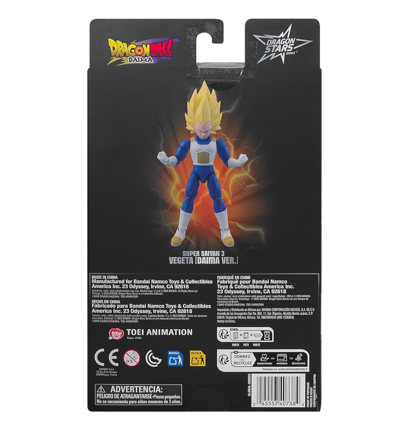 Vegeta Ssj 3 Figura de Accion Dragon Ball Daima Dragon Stars Bandai 15 Cm