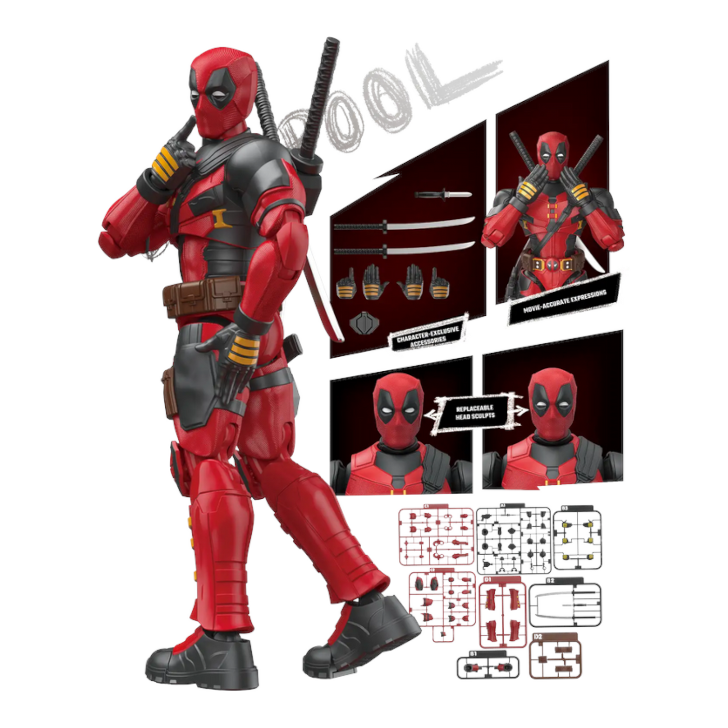 Deadpool Figura de Accion Deadpool & Wolverine Blokees Champion Class 14 Cm