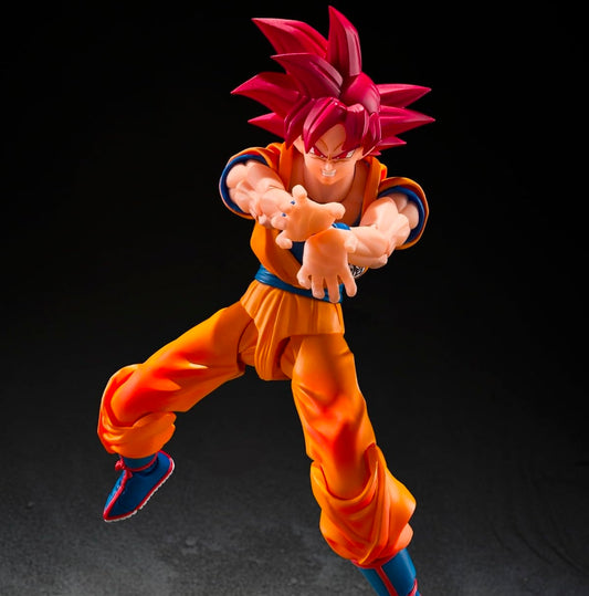 Goku SSJ God Aura Figura De Acción Dragon Ball Super Sh Figuarts Bandai 15 Cm