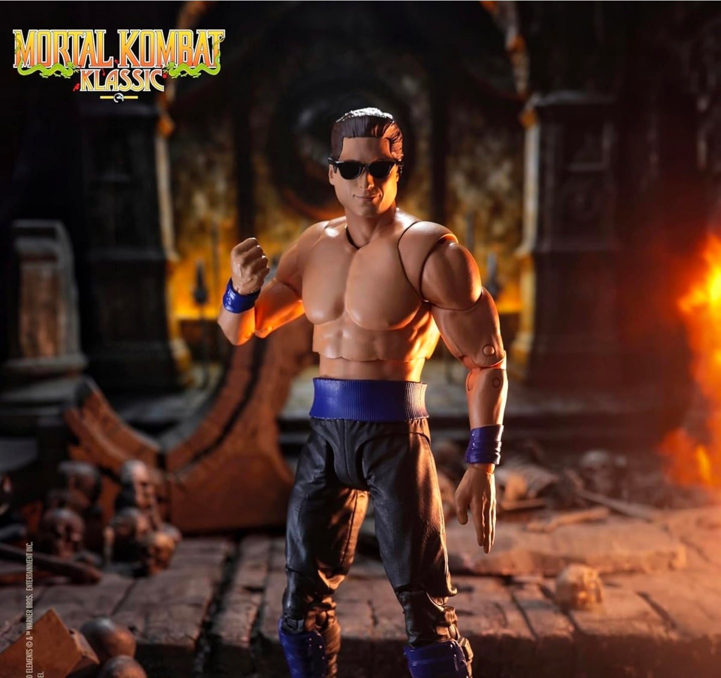 Johnny Cage Figura De Accion Mortal Kombat Klassic Mcfarlane Toys 17 Cm